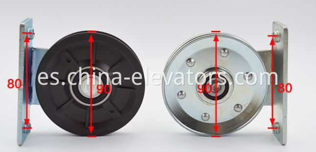 Mitsubishi type Elevator Door Rope Roller 90*11*6200